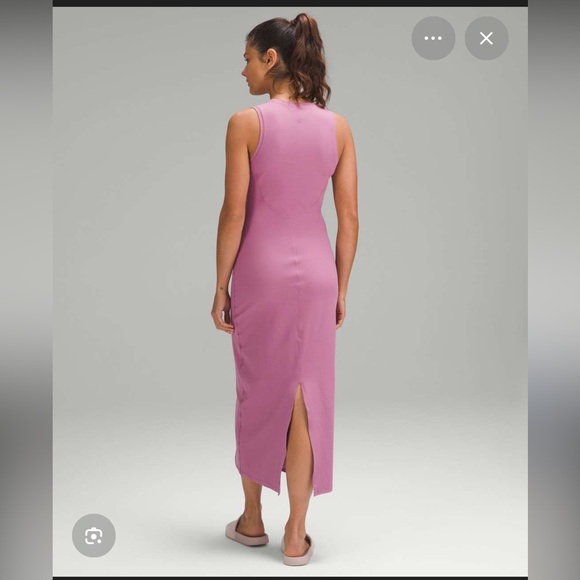 Lululemon Blue Ribbed Midi Dress - Picture 2 of 6